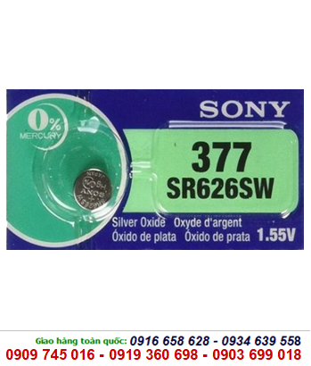 Pin đồng hồ 1,55v Sony SR626SW-377 Silver Oxide 1.55v chính hãng